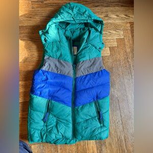 Boden Boys Green and Blue Vest,  11-12